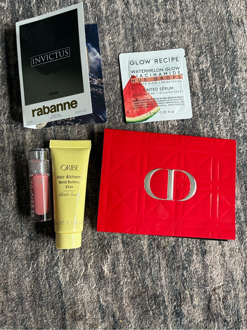 Dior Red Quilted Compact with Silver CD Logo